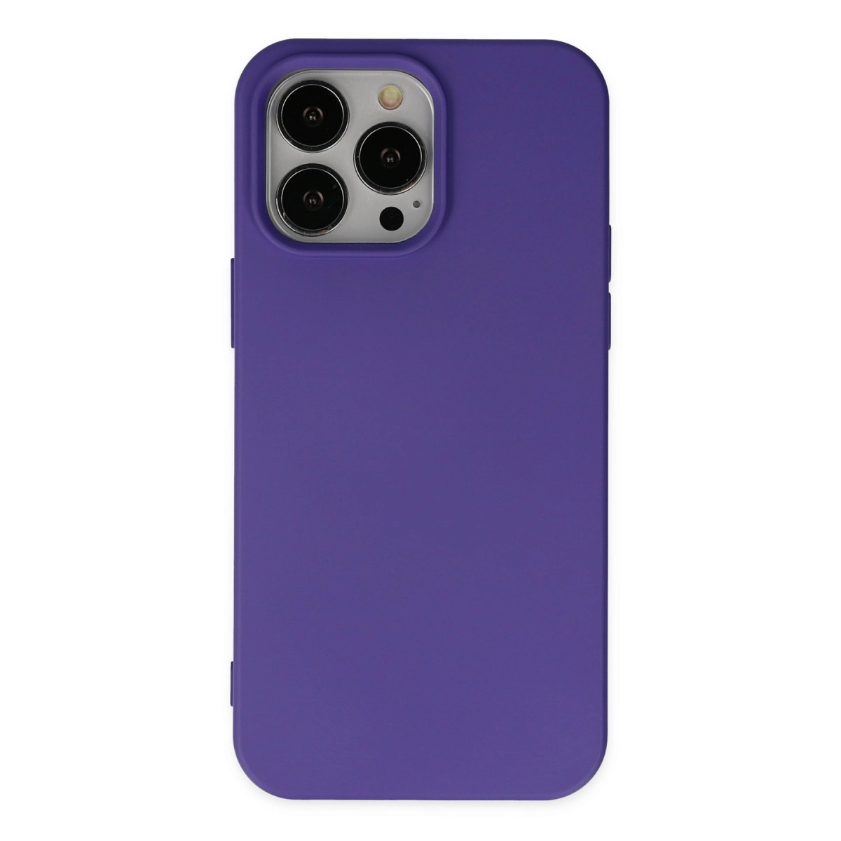 İphone 14 Pro Max Kılıf Nano İçi Kadife Silikon - Mor