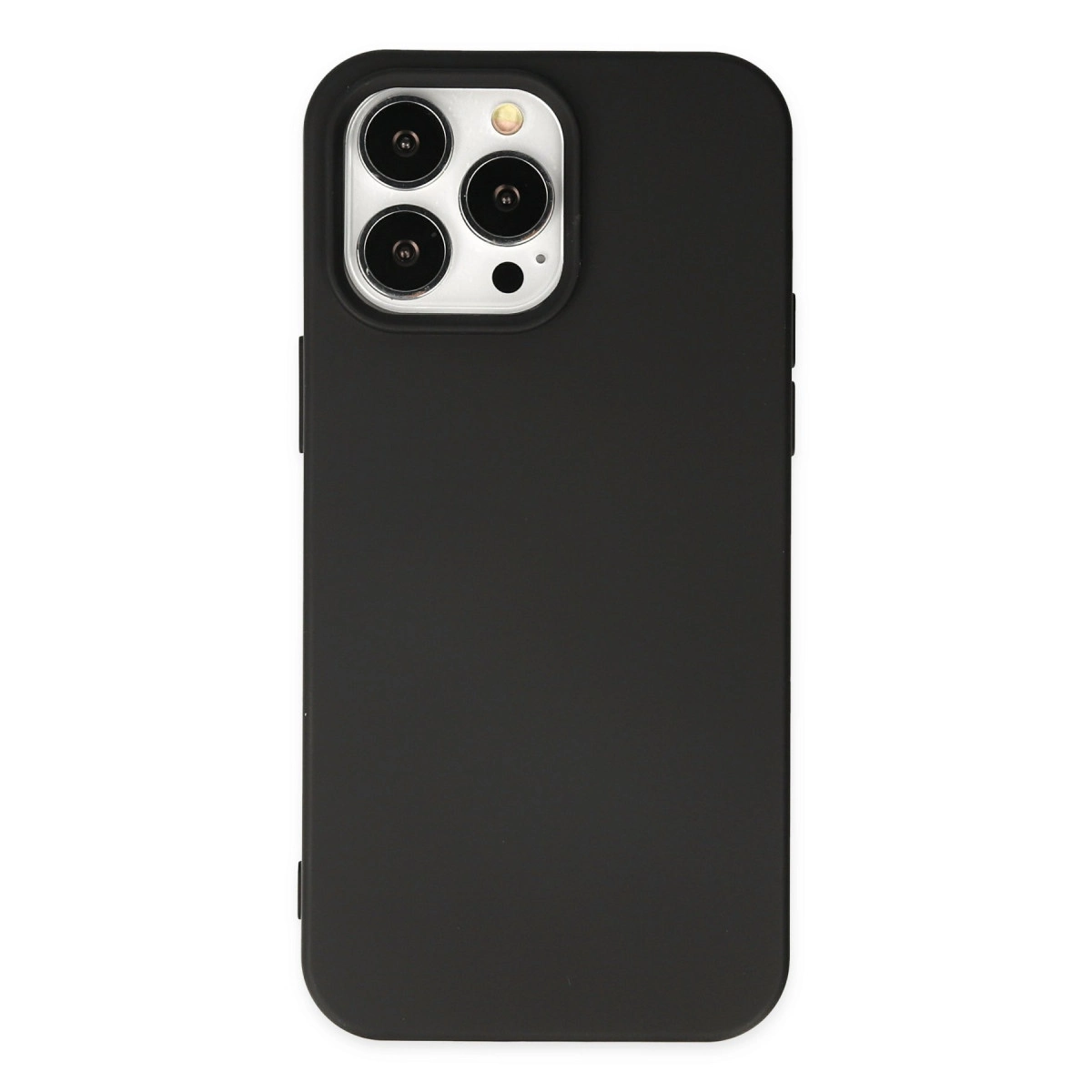 İphone 14 Pro Max Kılıf Nano İçi Kadife Silikon - Siyah