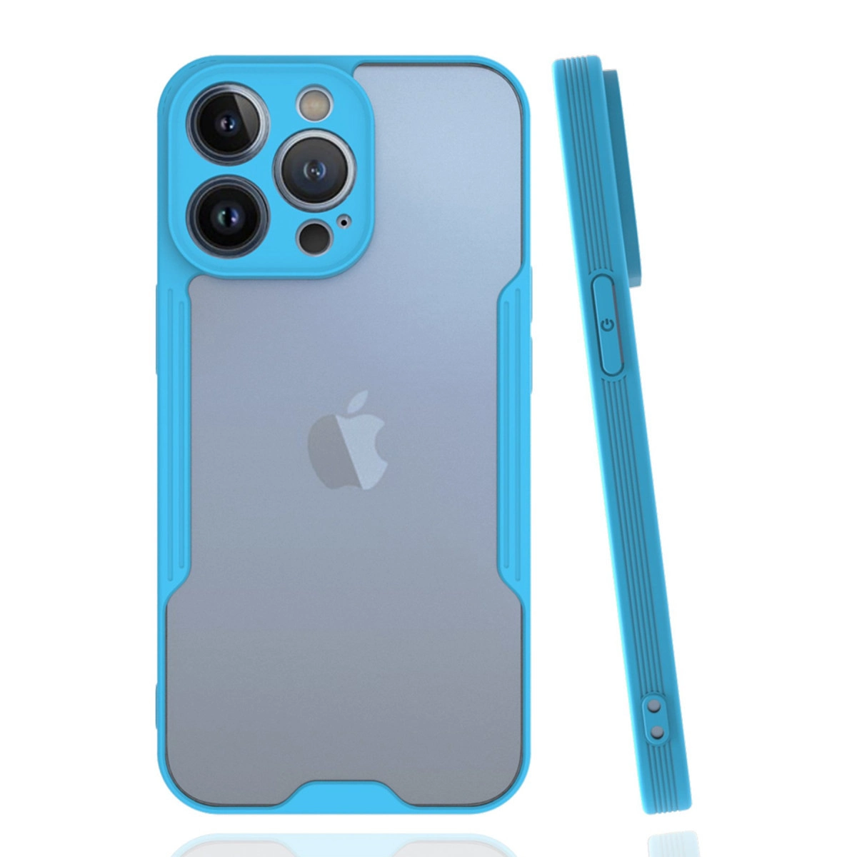İphone 14 Pro Max Kılıf Platin Silikon - Mavi