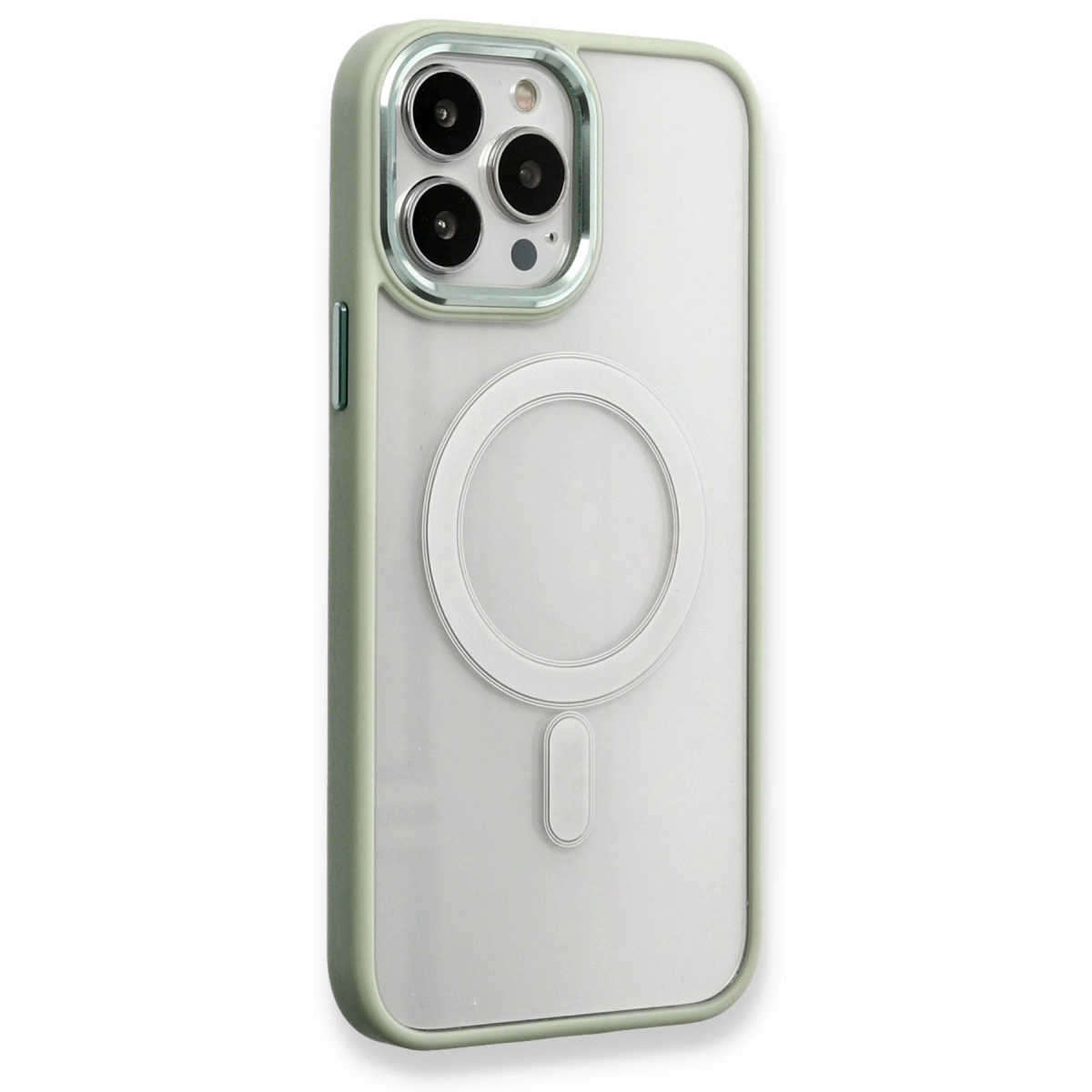İphone 14 Pro Max Kılıf Room Magneticsafe Silikon - Su Yeşili