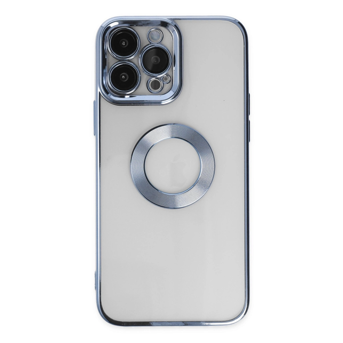 İphone 14 Pro Max Kılıf Slot Silikon - Sierra Blue