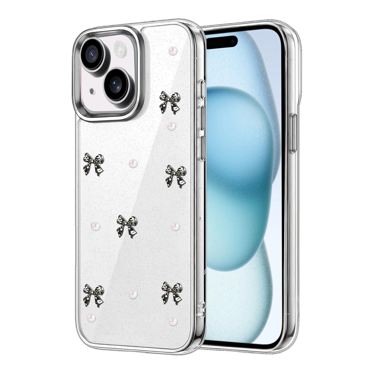 İphone 15 Fiyonk Desenli Kapak - Desen 8