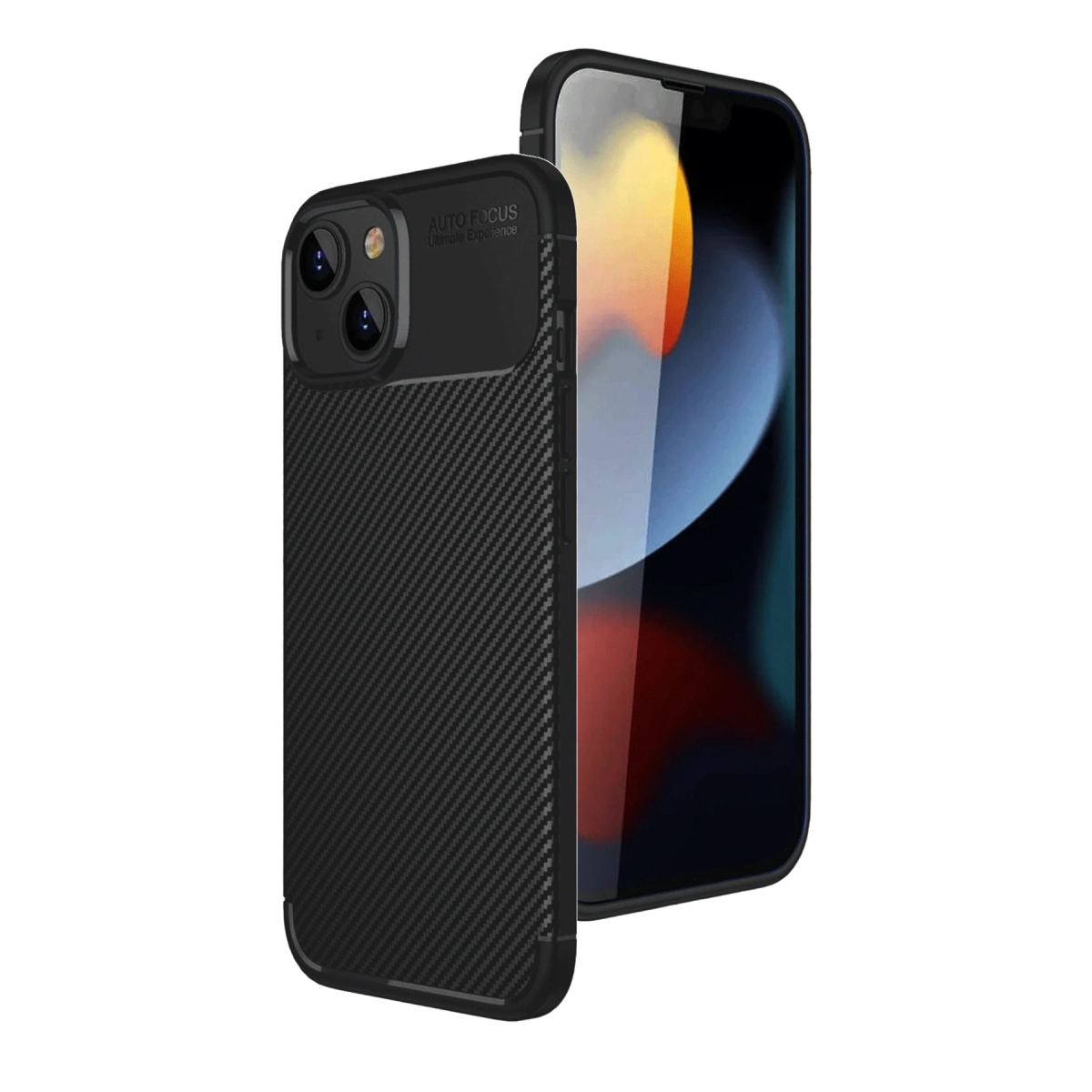 İphone 15 Kılıf Auto Focus Karbon Kapak - Siyah