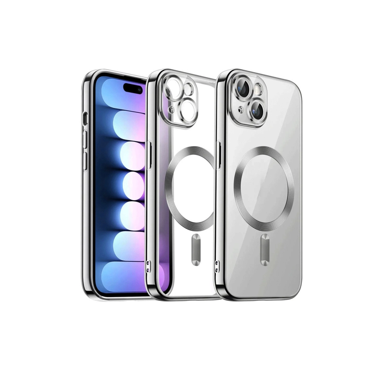 İphone 15 Kılıf Kross Magneticsafe Kapak - Gümüş