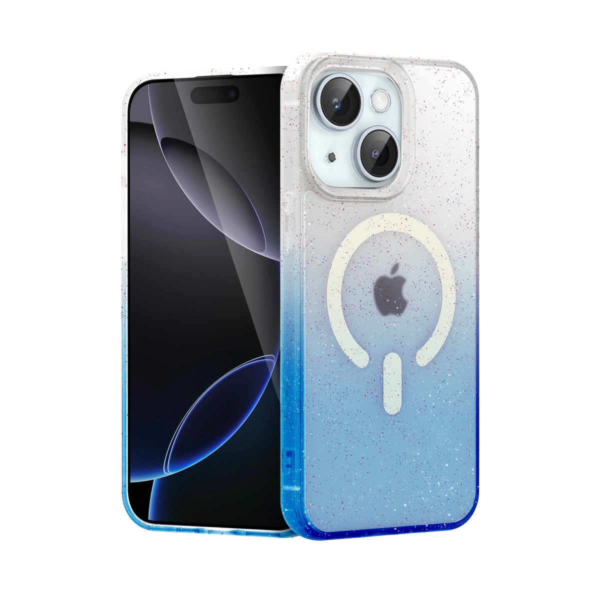 İphone 15 Plus Pummel Shiny Magsafe Kapak - Mavi