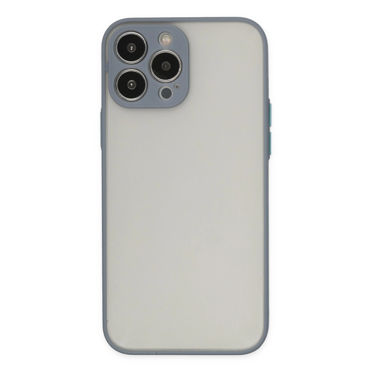 İphone 15 Pro Kılıf Montreal Silikon Kapak - Gri
