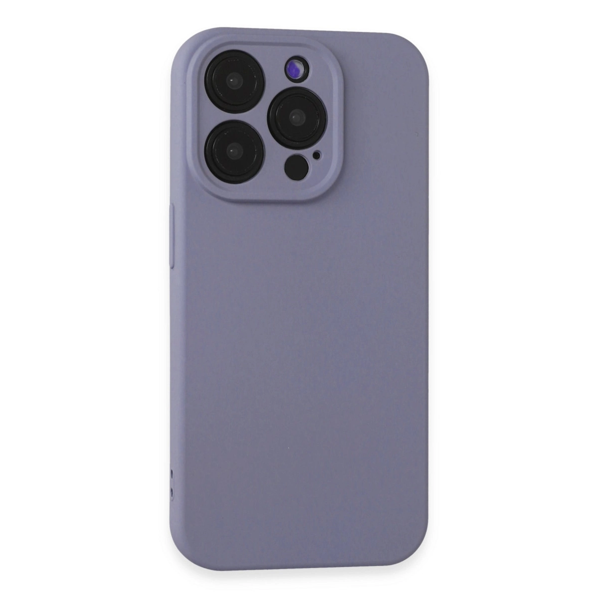 İphone 15 Pro Kılıf Nano İçi Kadife Silikon - Lila