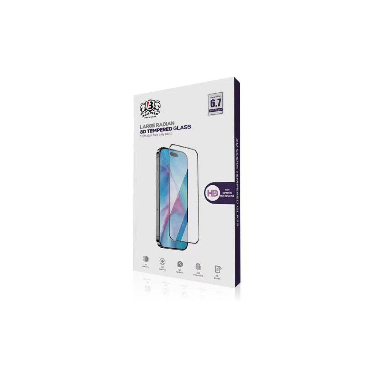 İphone 15 Pro Max Bilvis 0.18mm Plus Cam Ekran Koruyucu