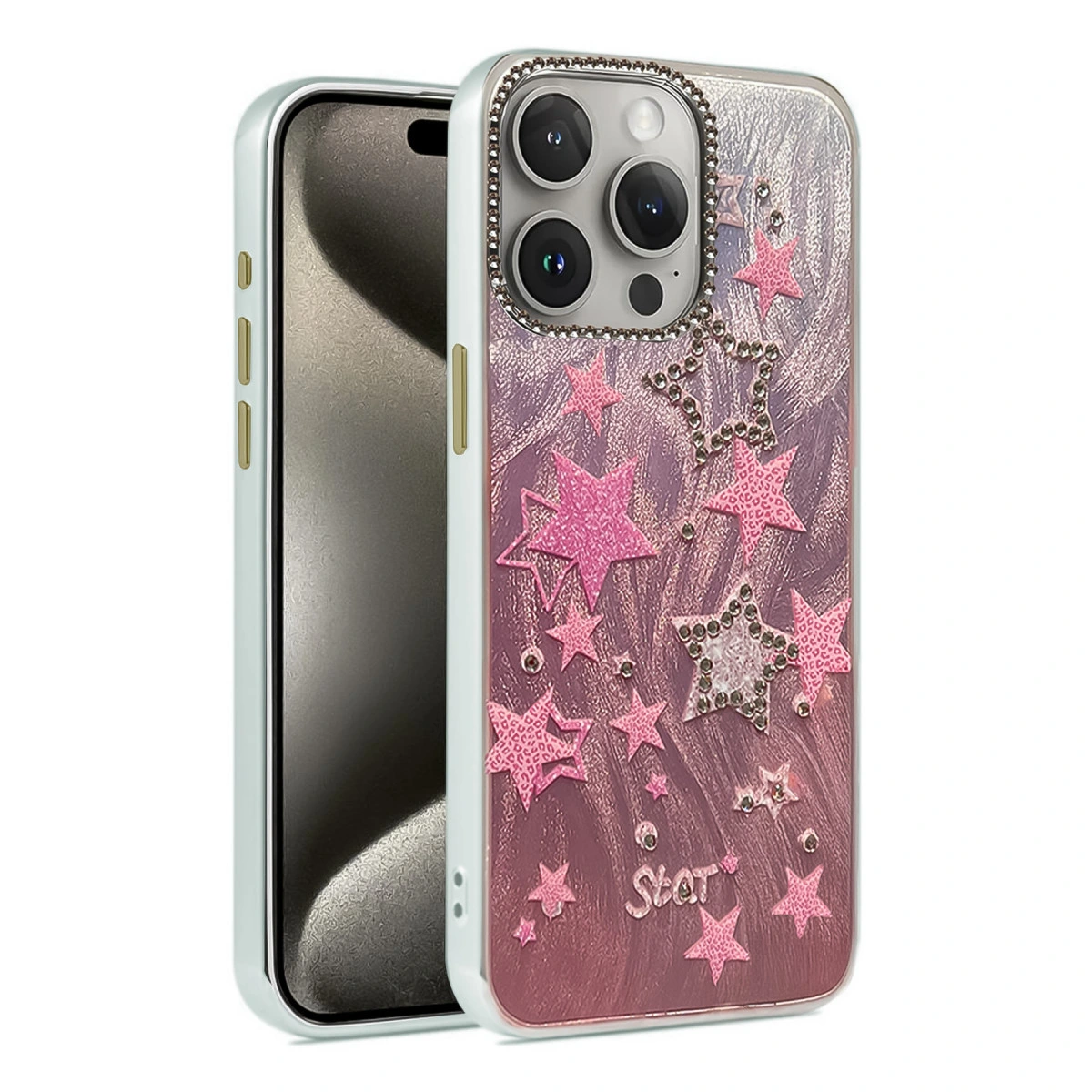 İphone 15 Pro Max Kılıf Blade Aynalı Desenli Kapak - Desen 7