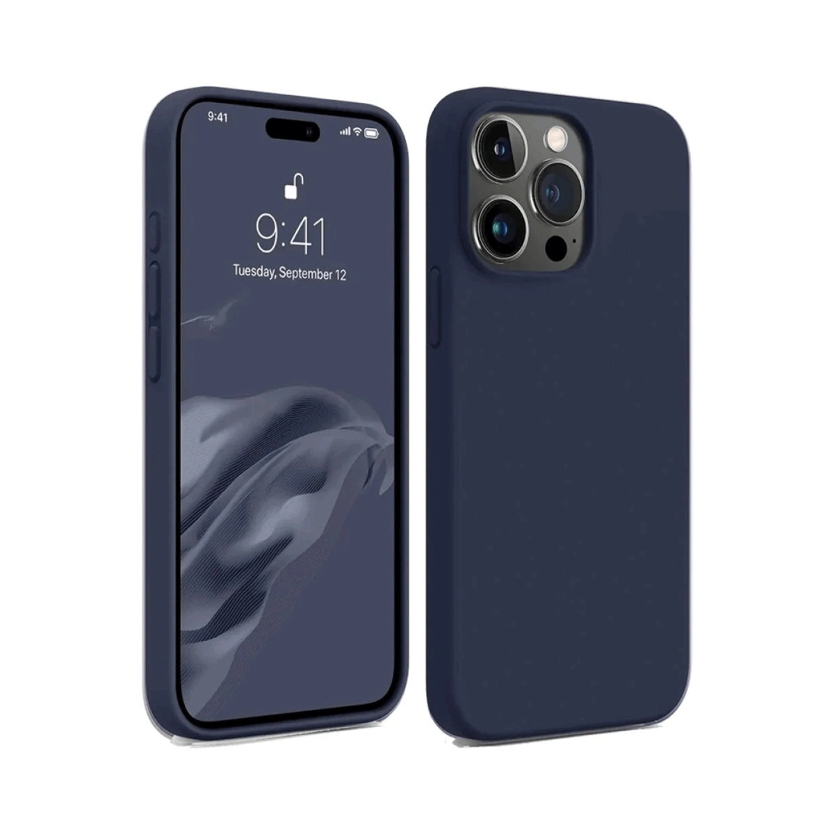İphone 15 Pro Max Kılıf First Silikon - Lacivert