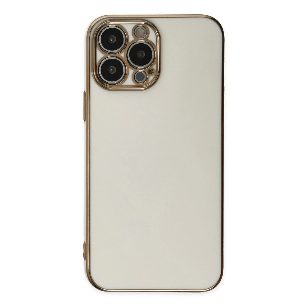 İphone 15 Pro Max Kılıf Volet Silikon - Beyaz