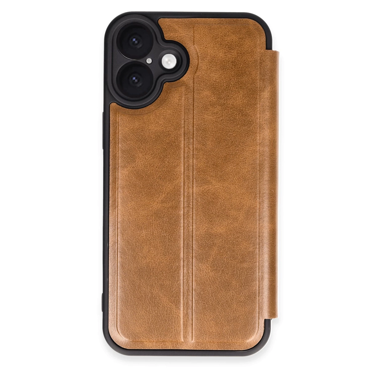 İphone 16 Kılıf Flip Cover - Taba