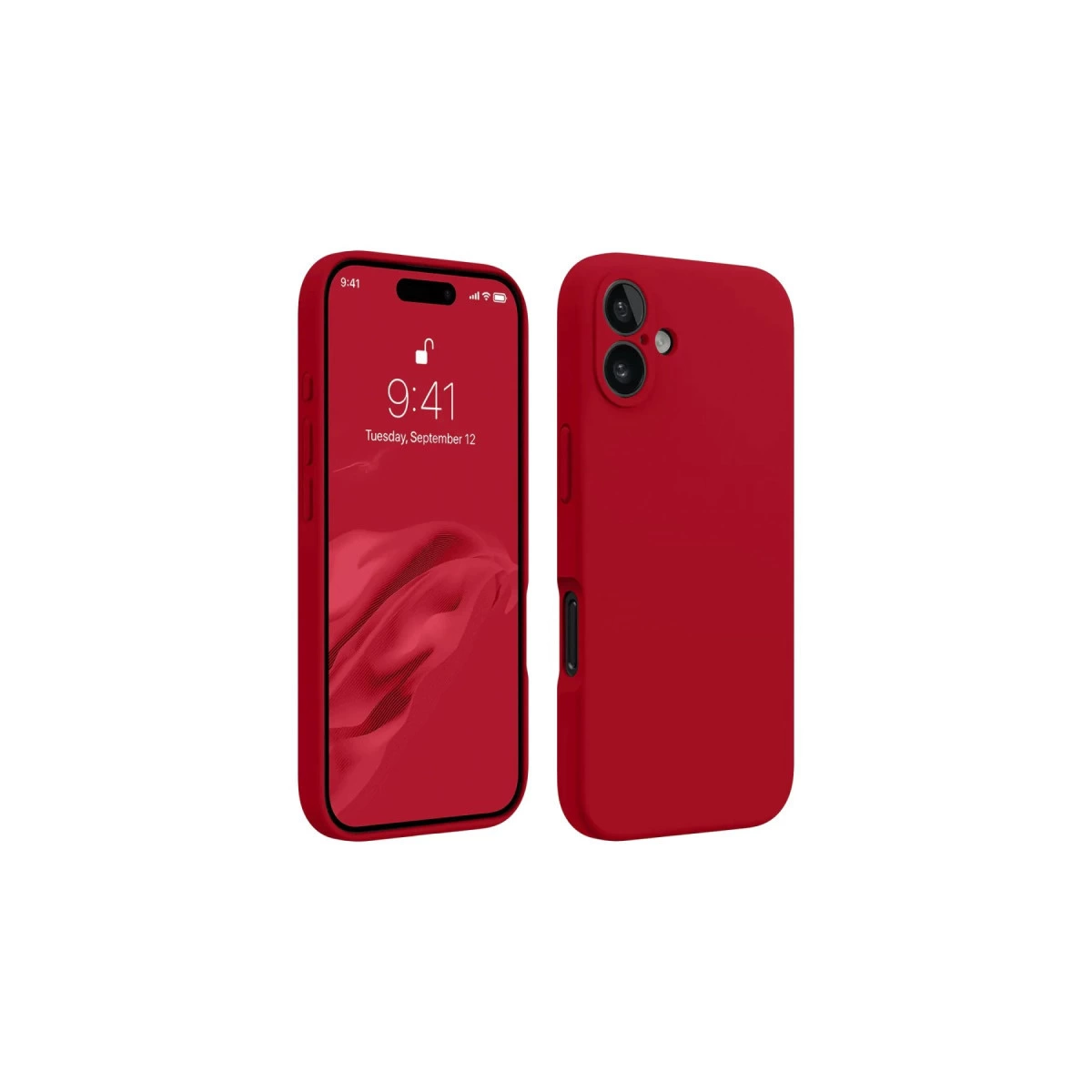 İphone 16 Plus Kılıf First Silikon - Kırmızı