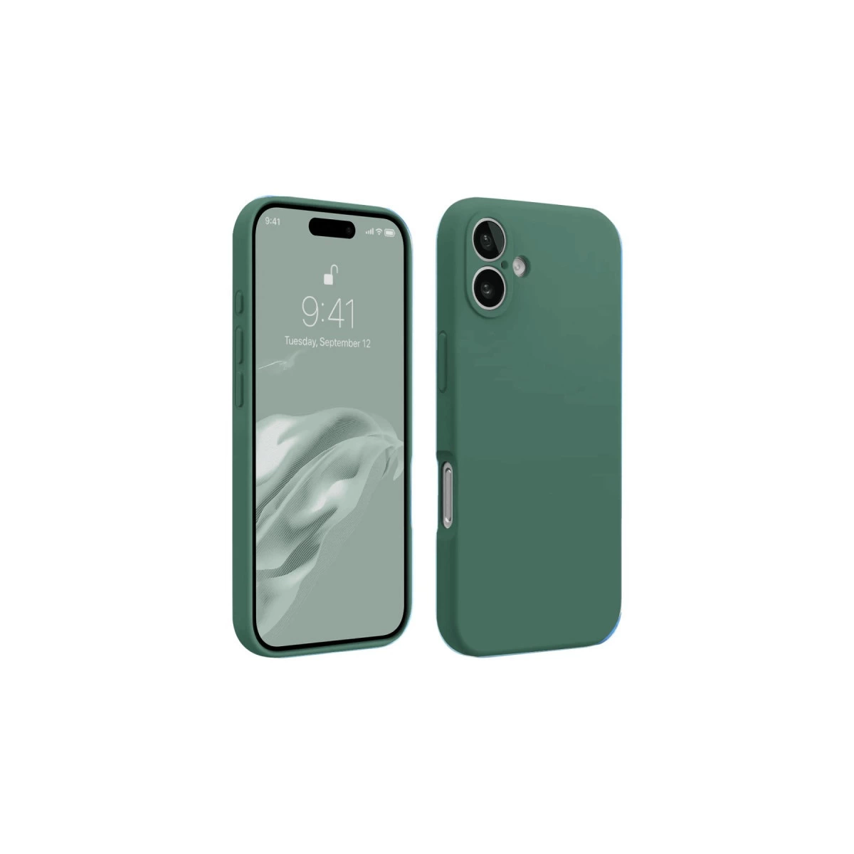 İphone 16 Plus Kılıf First Silikon - Koyu Yeşil