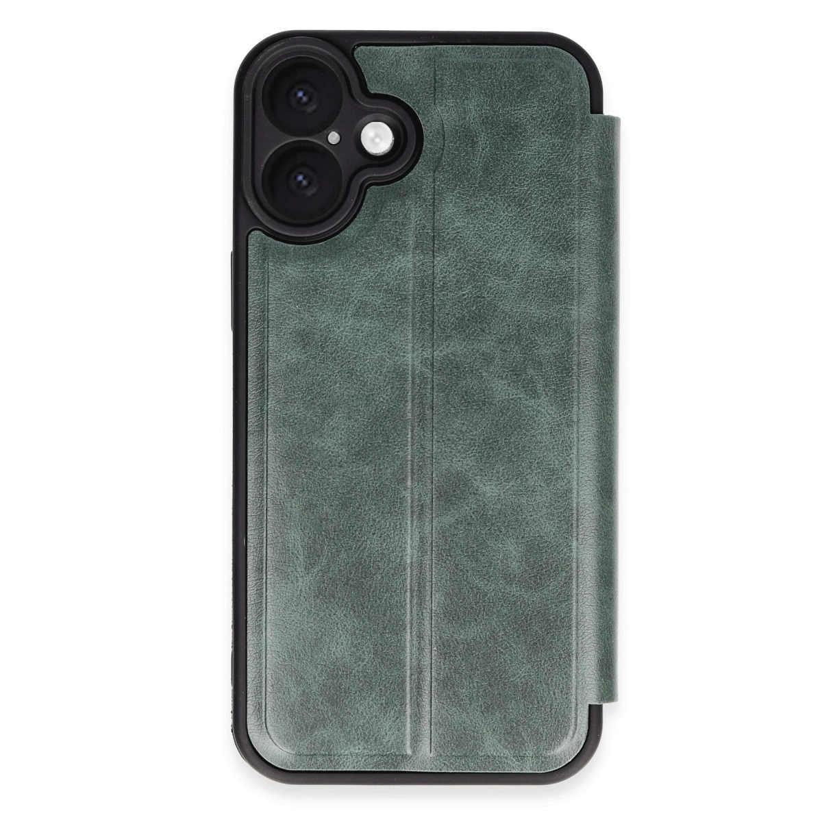 İphone 16 Plus Kılıf Flip Cover - Koyu Yeşil