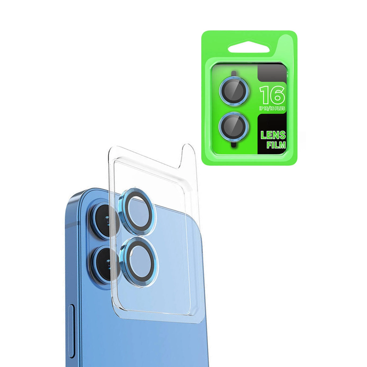 İphone 16 Plus Raze Metal Kamera Lens - Lacivert