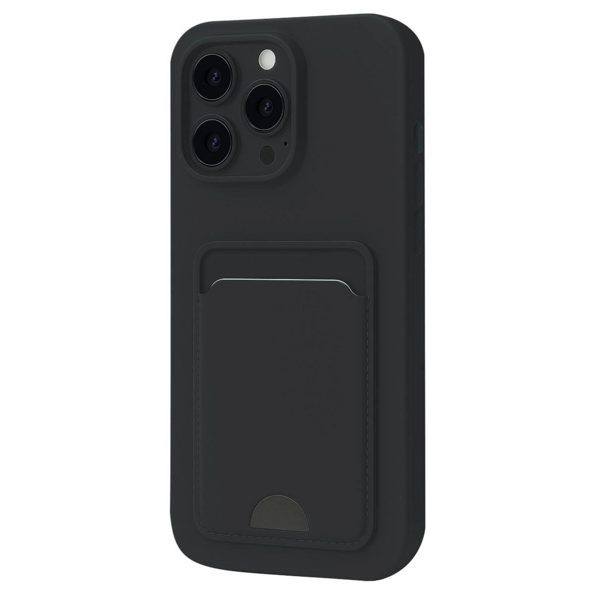 İphone 16 Pro Kılıf Kelvin Kartvizitli Silikon - Siyah