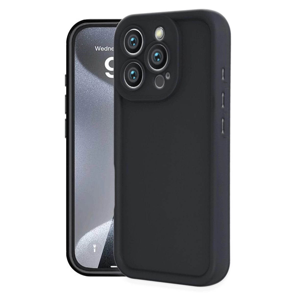 İphone 16 Pro Kılıf Viera Silikon - Siyah