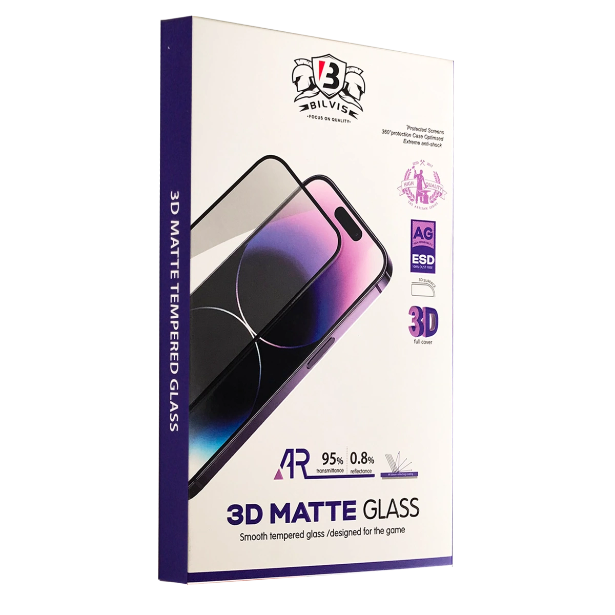 İphone 16 Pro Max Bilvis 3d Mat Cam Ekran Koruyucu