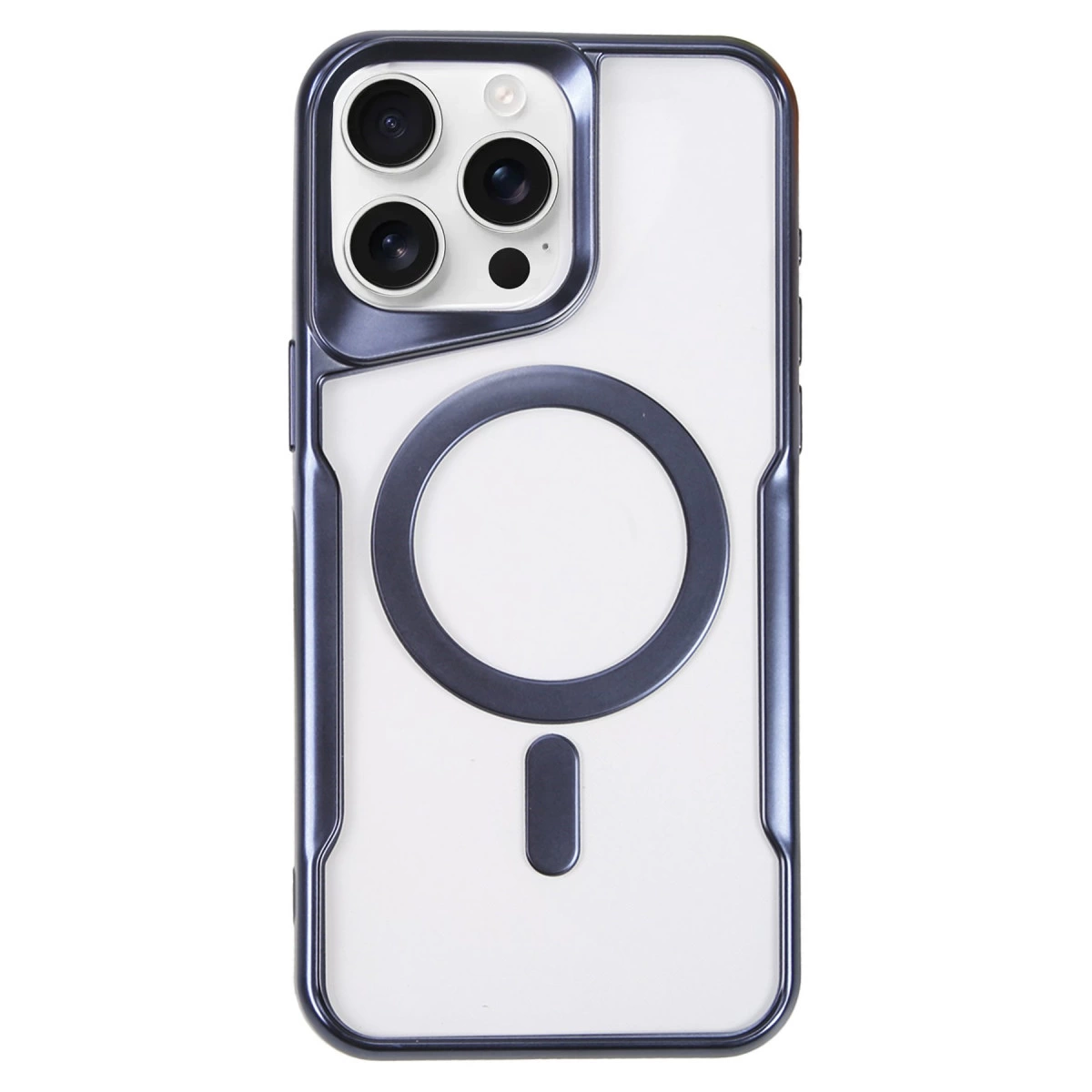 İphone 16 Pro Max Kılıf Boyi Magsafe Silikon Kapak - Lacivert