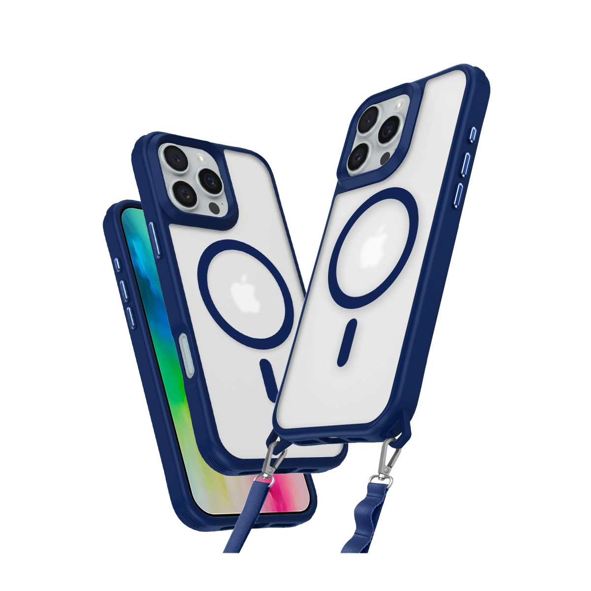 İphone 16 Pro Max Kılıf Enka Magsafe Silikon Kılıf - Lacivert