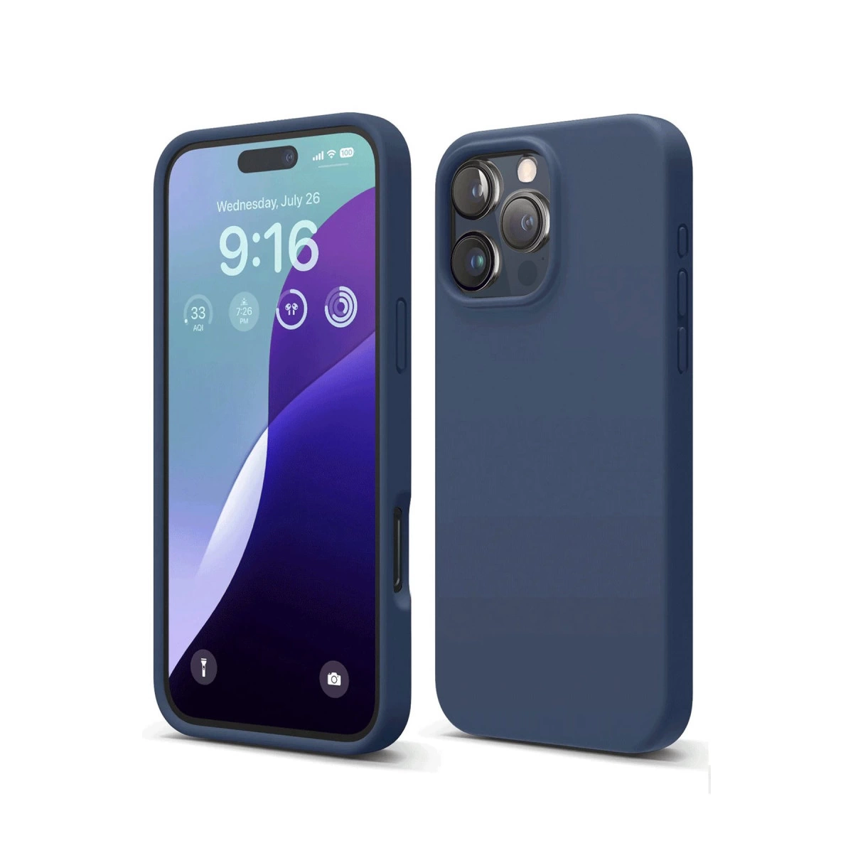 İphone 16 Pro Max Kılıf First Silikon - Lacivert