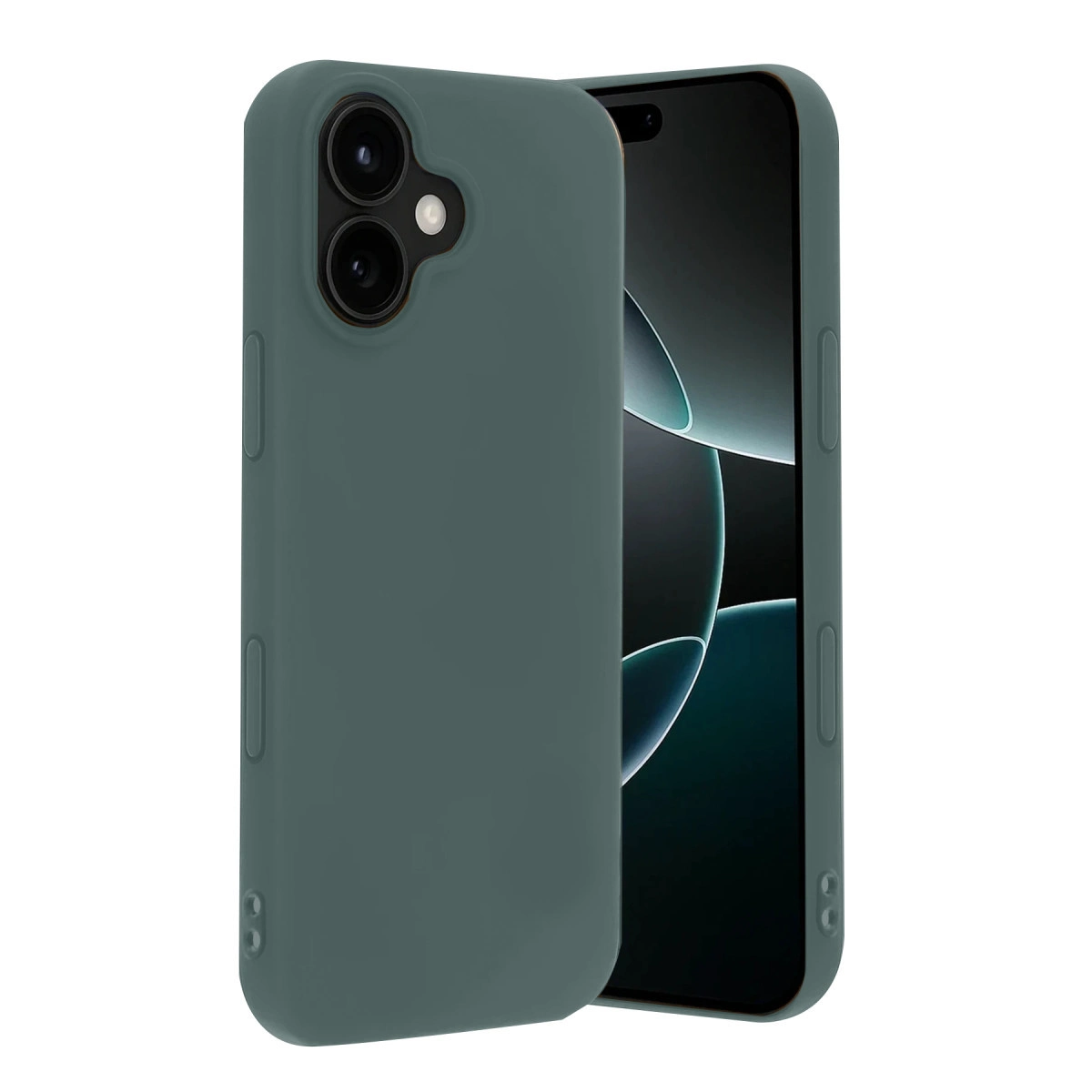 İphone 17 Nano İçi Kadife Silikon - Koyu Yeşil