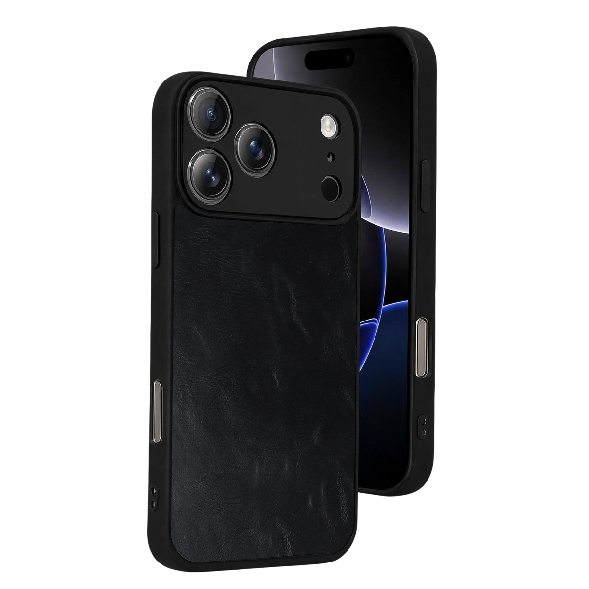 İphone 17 Pro Aras Deri Kapak - Siyah