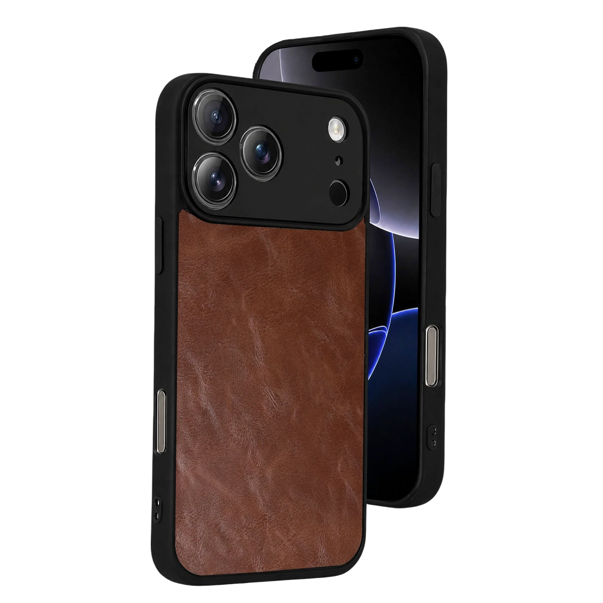 İphone 17 Pro Aras Deri Kapak - Taba