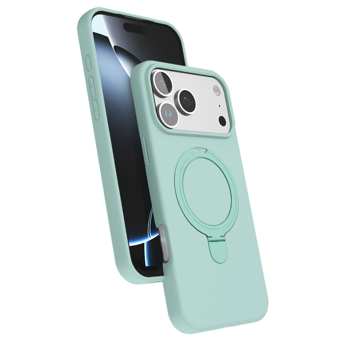 İphone 17 Pro Max Regal Magsafe Standlı Kapak - Su Yeşili