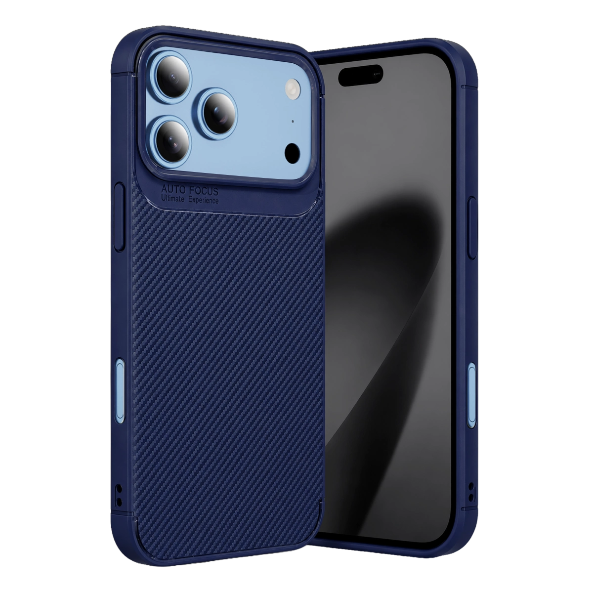 İphone 18 Pro Auto Focus Karbon Kapak - Lacivert