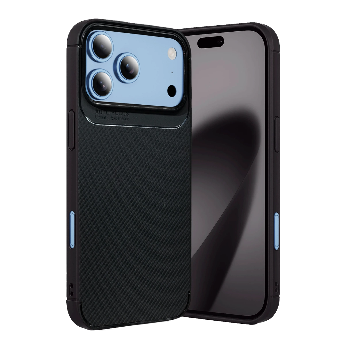 İphone 18 Pro Max Auto Focus Karbon Kapak - Siyah