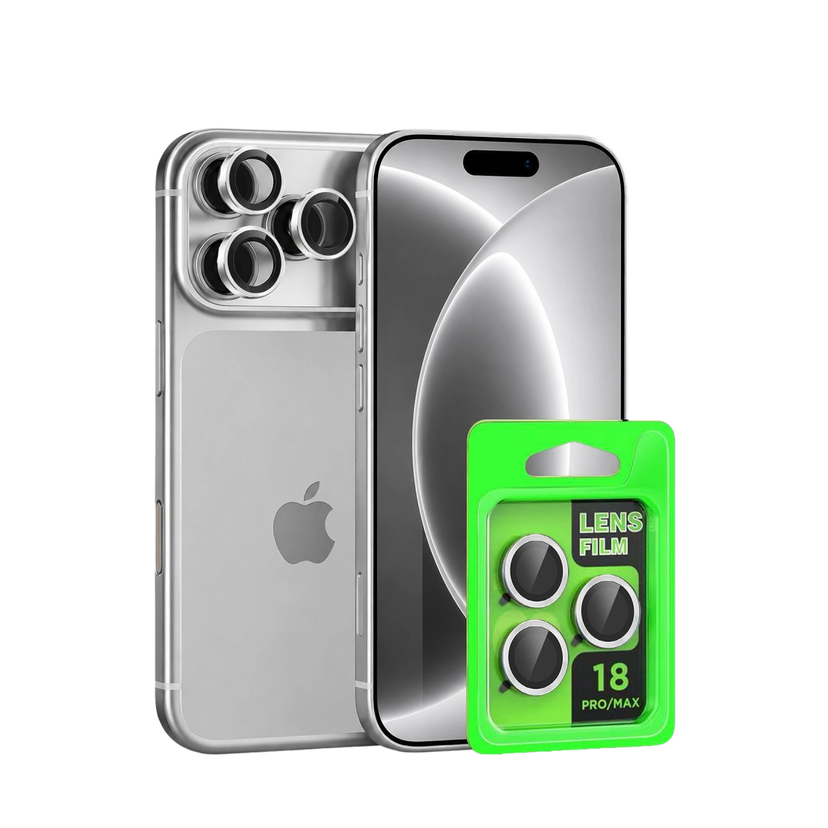 İphone 18 Pro Max Raze Metal Kamera Lens - Gümüş