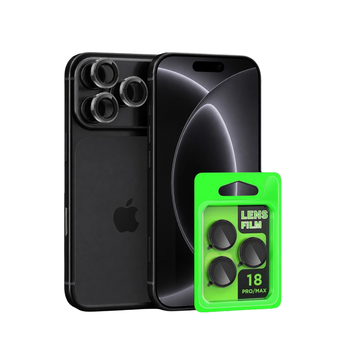 İphone 18 Pro Raze Metal Kamera Lens - Siyah
