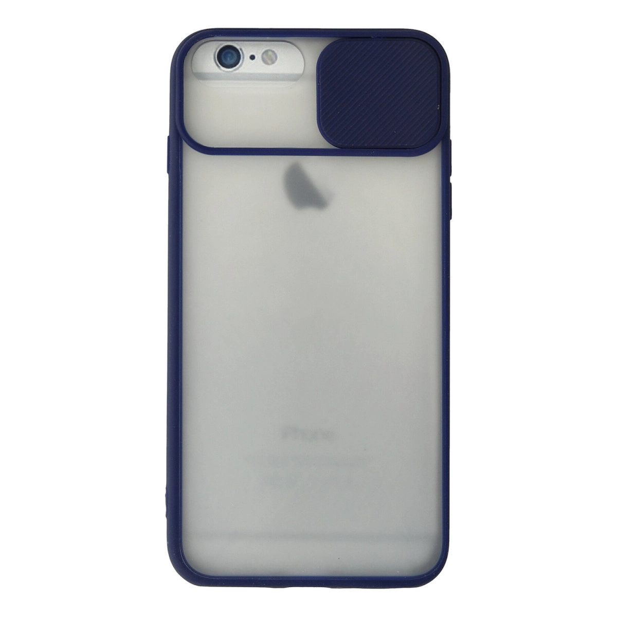 İphone 6 Plus Kılıf Palm Buzlu Kamera Sürgülü Silikon - Lacivert