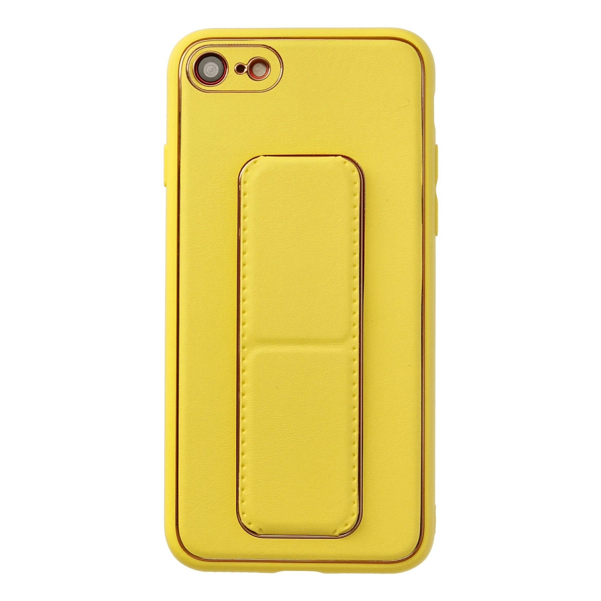 İphone 7 Kılıf Coco Deri Standlı Kapak - Sarı