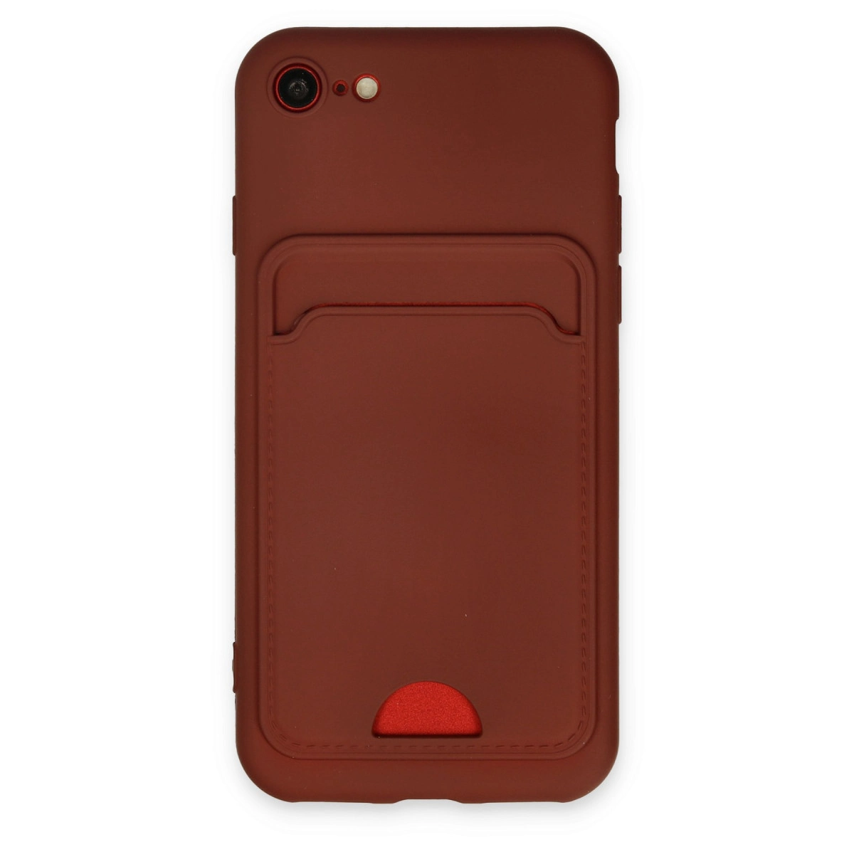 İphone 7 Kılıf Kelvin Kartvizitli Silikon - Bordo