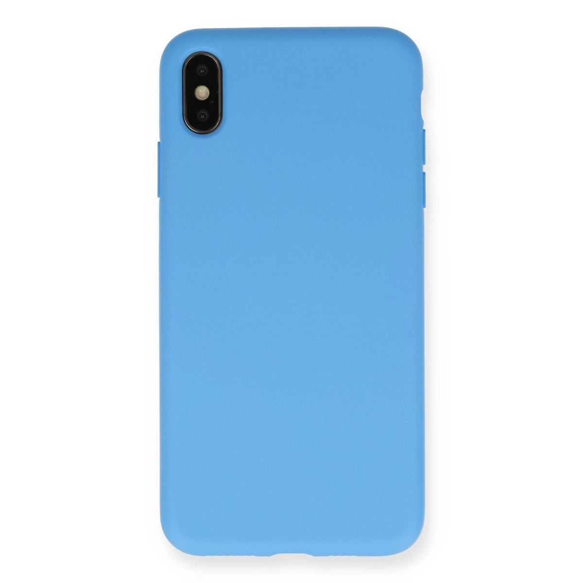 İphone Xs Max Kılıf Nano İçi Kadife Silikon - Mavi
