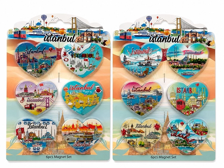 İstanbul Temalı Silikon Buzdolapı Süsü Magnet 6'lı Set