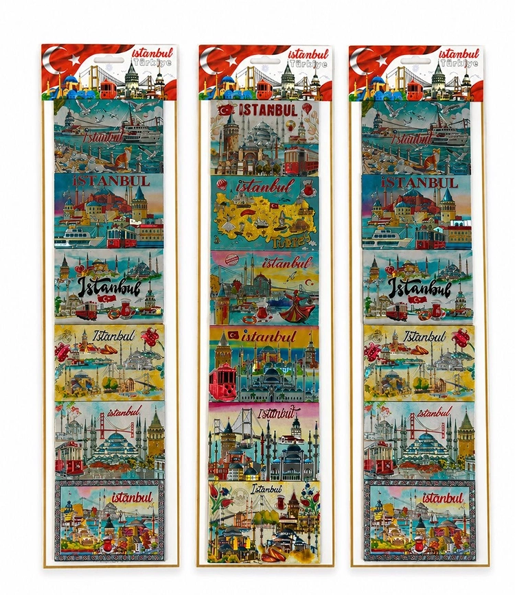 İstanbul Temalı Silikon Buzdolapı Süsü Magnet 6'lı Set
