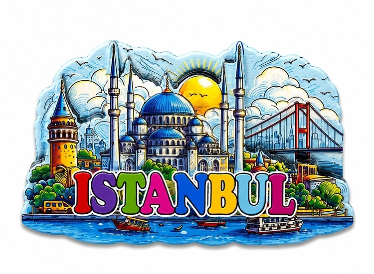 İstanbul Temalı Silikon Buzdolapı Süsü Magnet