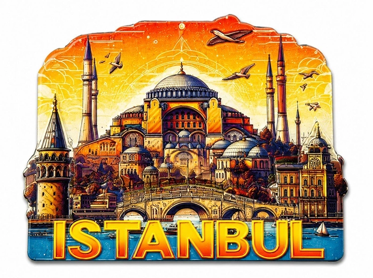 İstanbul Temalı Silikon Buzdolapı Süsü Magnet