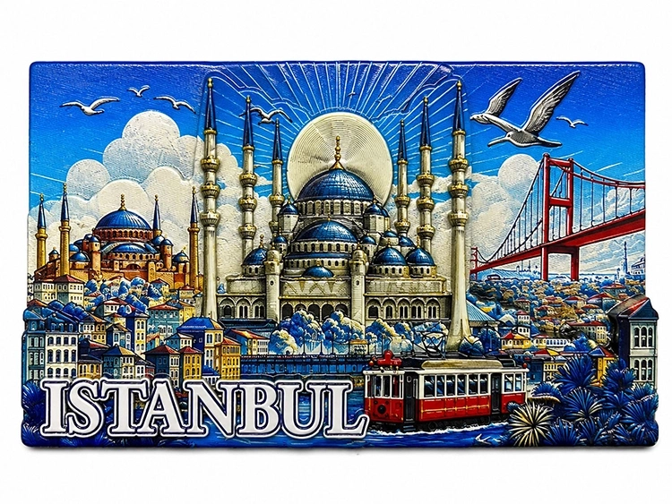 İstanbul Temalı Silikon Buzdolapı Süsü Magnet
