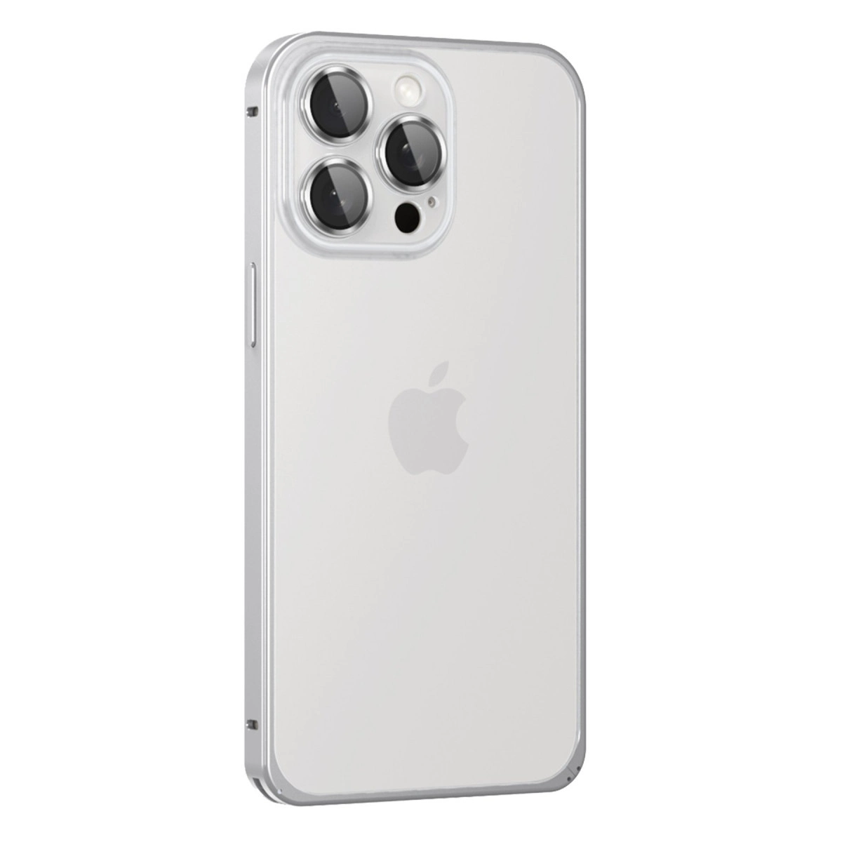 Joko  İphone 15 Pro Max Metal Bumper Mat Kapak - Gümüş
