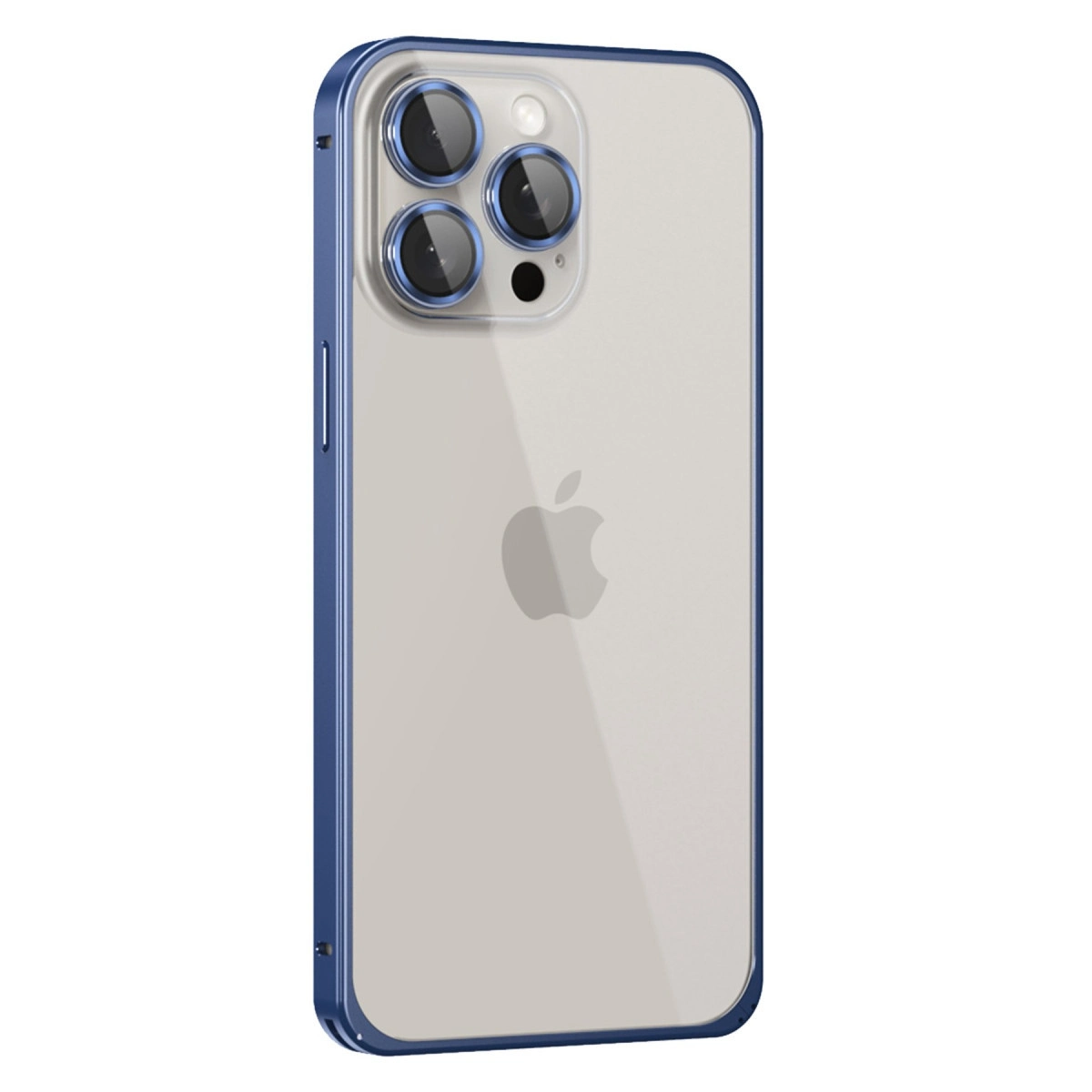 Joko  İphone 15 Pro Max Metal Bumper Mat Kapak - Lacivert