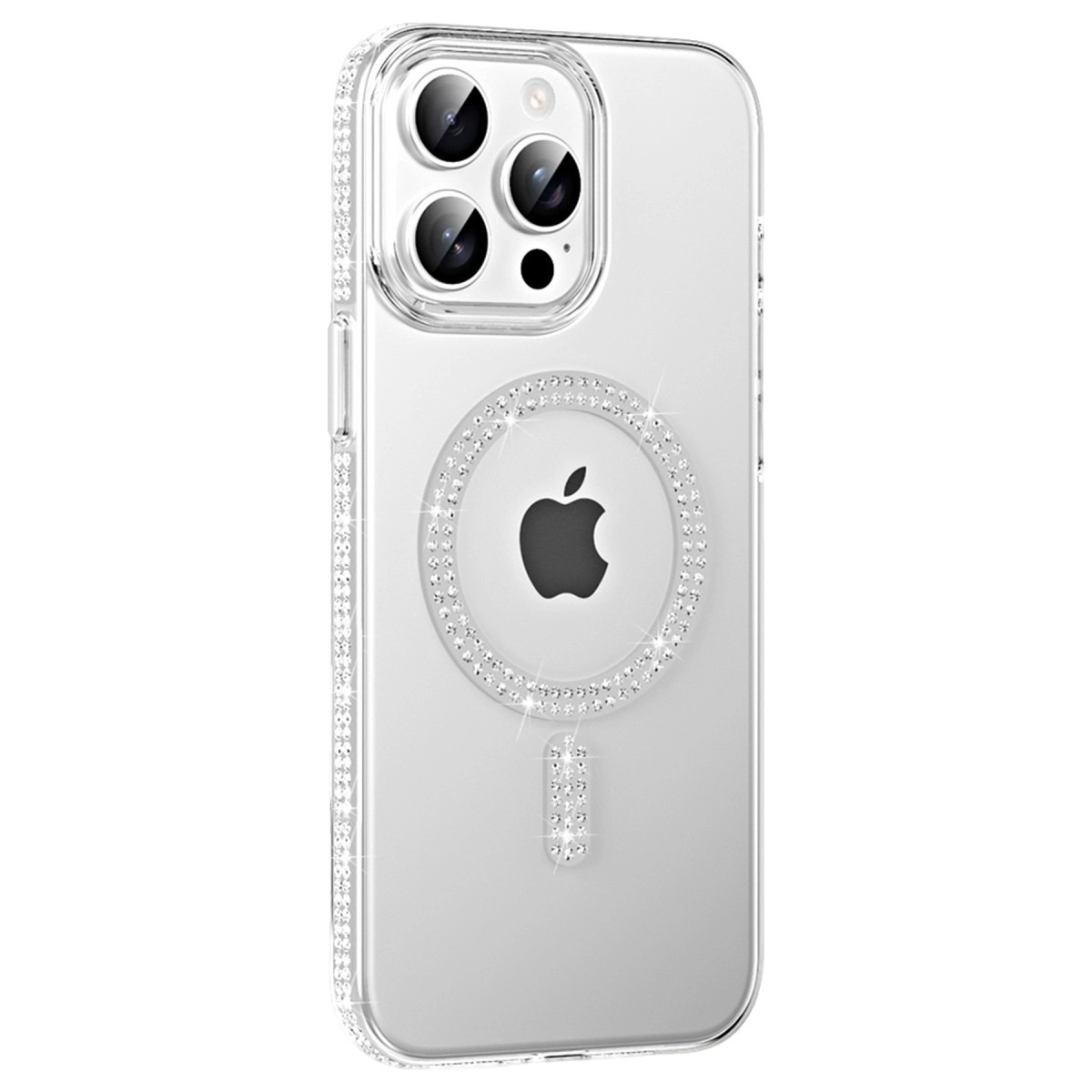 Joko  İphone 14 Pro Max Move Taşlı Magsafe Kapak - Gümüş
