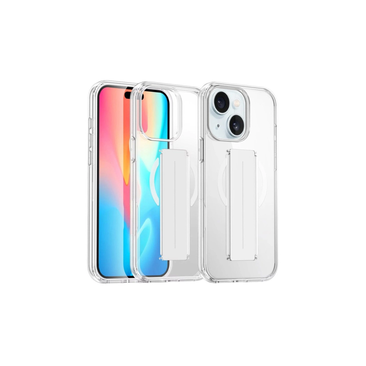 Joko  İphone 15 Kılıf Alfa Magsafe Standlı Kapak - Şeffaf
