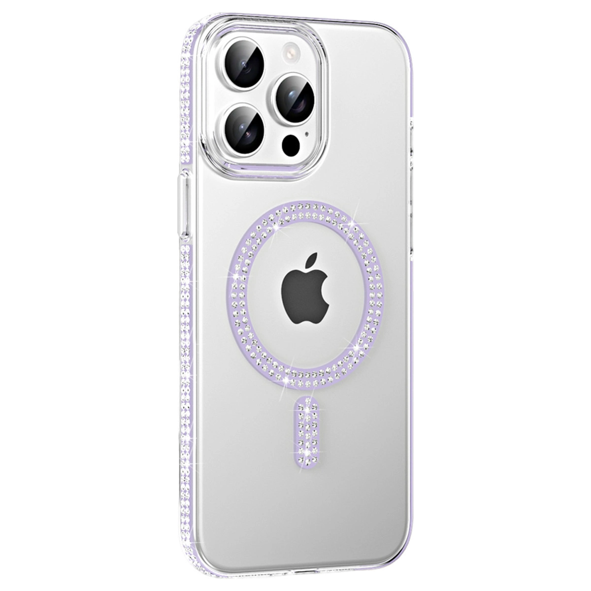 Joko  İphone 15 Pro Move Taşlı Magsafe Kapak - Lila