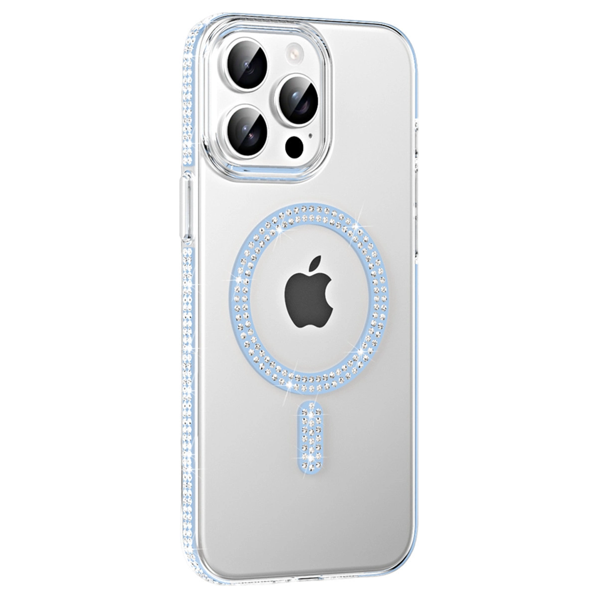 Joko  İphone 15 Pro Move Taşlı Magsafe Kapak - Mavi