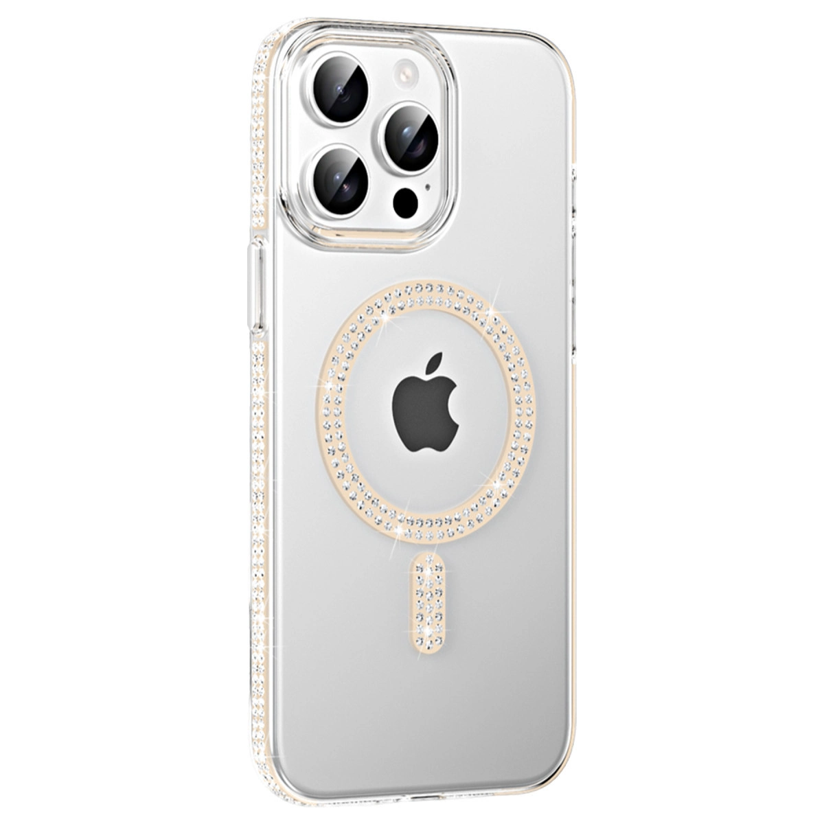 Joko  İphone 15 Pro Move Taşlı Magsafe Kapak - Pembe